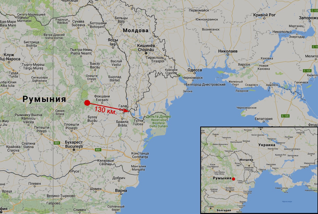 Карта румынии и украины на русском языке